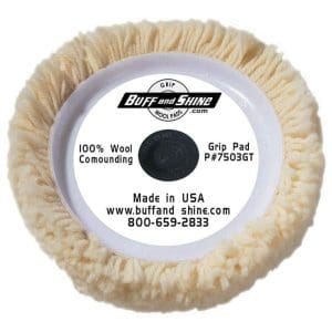 7503GT 100 % NATURAL WOOL 4 PLY TWIST COMPOUND PAD WITH TEE