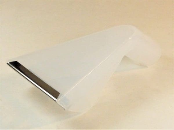 White opaque/metal edged upholstery shroud